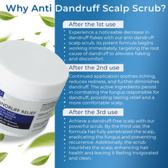 Hands applying Rida Hair Scrub to a damp scalp during routine.
