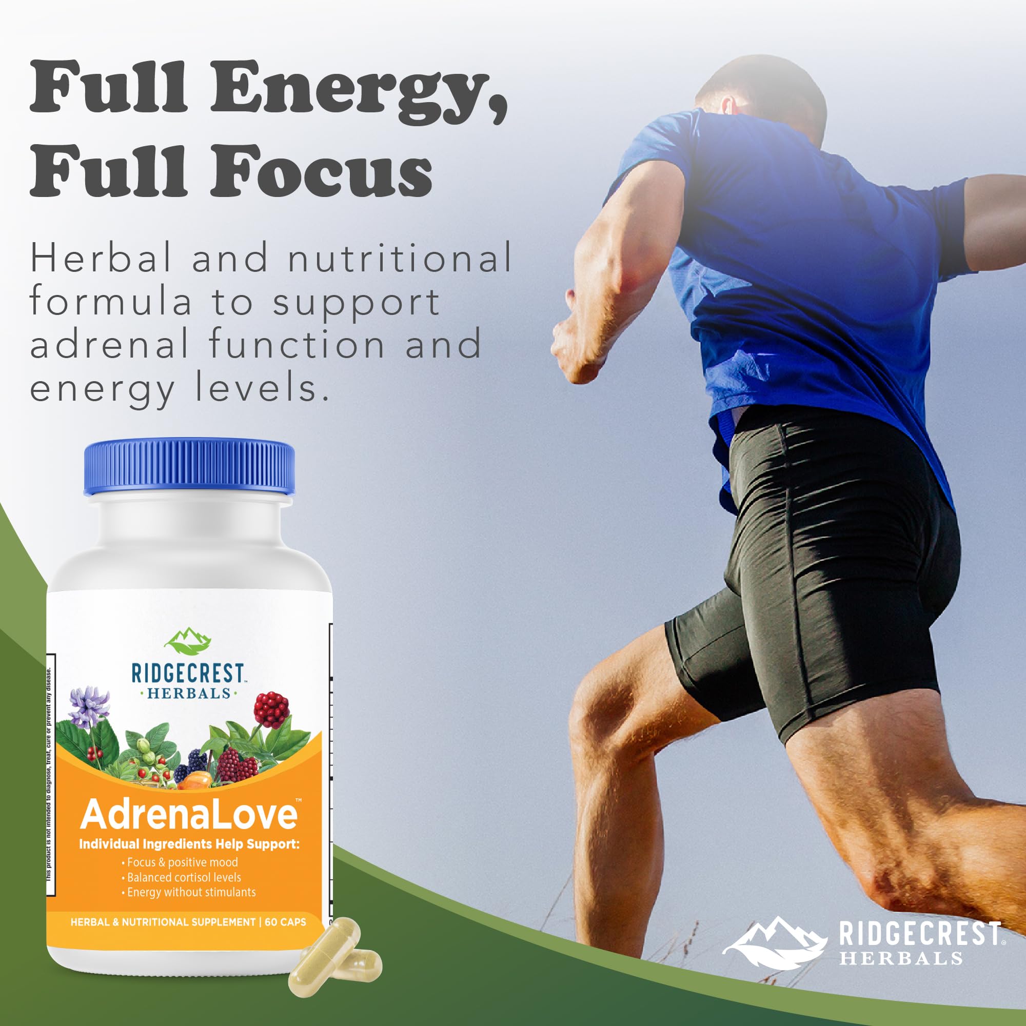 60 vegan capsules – RidgeCrest AdrenaLove bottle