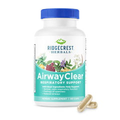 Ridgecrest AirwayClear bottle on white background