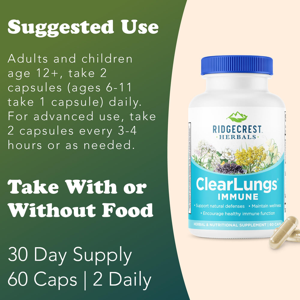 Graphic showing key ingredients: Elderberry, Mullein, Olive Leaf