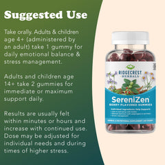 SereniZen Gummies ingredients and nutrients
