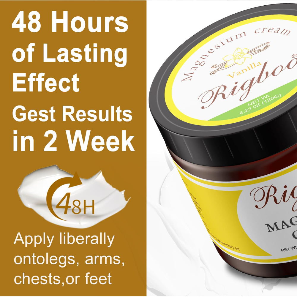 Vanilla-scented magnesium cream suitable for day or night use