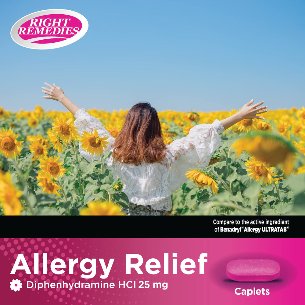 RIGHT REMEDIES 600-count bottle emphasizes long-lasting allergy support