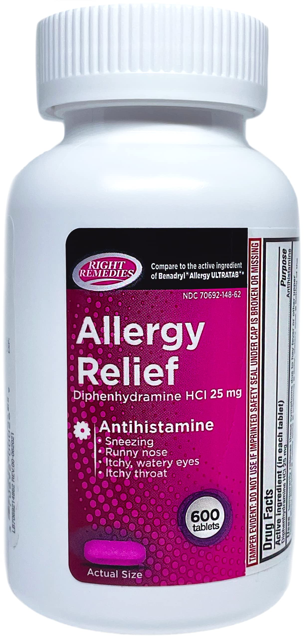 RIGHT REMEDIES allergy-relief-bottle showing multi-symptom relief for sneeze and itch