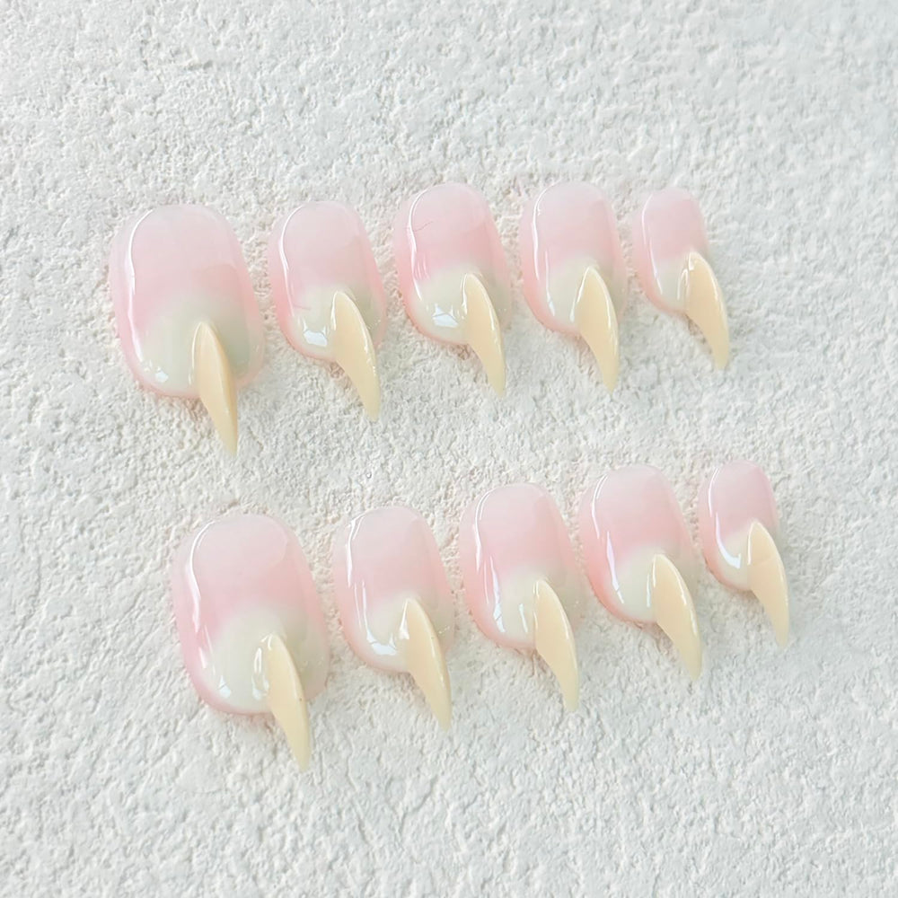 RIICFDD handmade press-on nails kit for at-home salon-quality manicure.