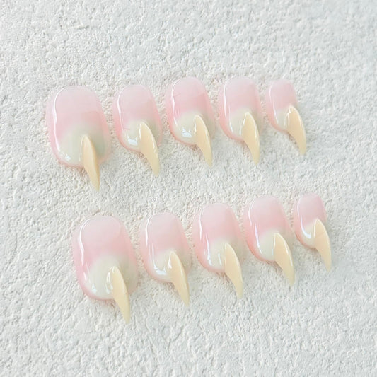 RIICFDD handmade press-on nails kit for at-home salon-quality manicure.