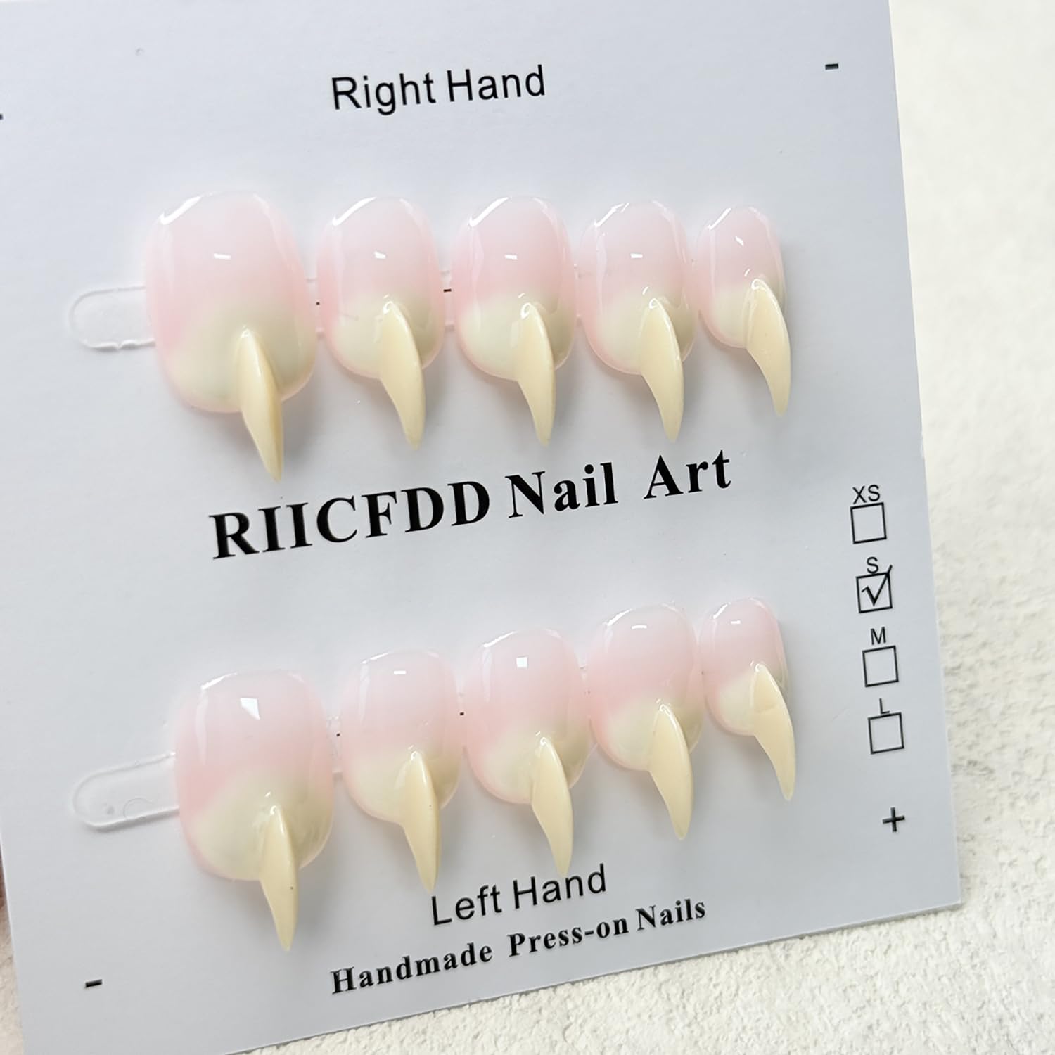 RIICFDD thick acrylic nails ready for quick, chip-resistant applications.