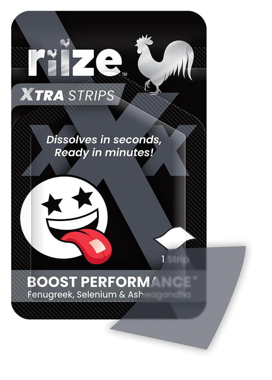Close-up of Riize Xtra Strips box