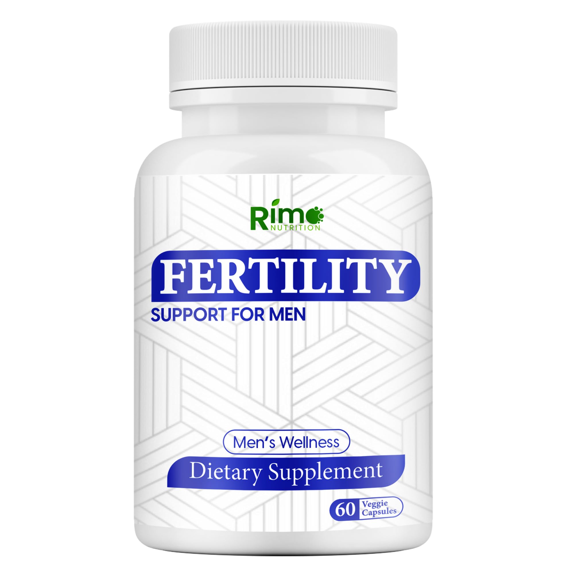Rimo Nutrition Men's Fertility Support bottle label close-up