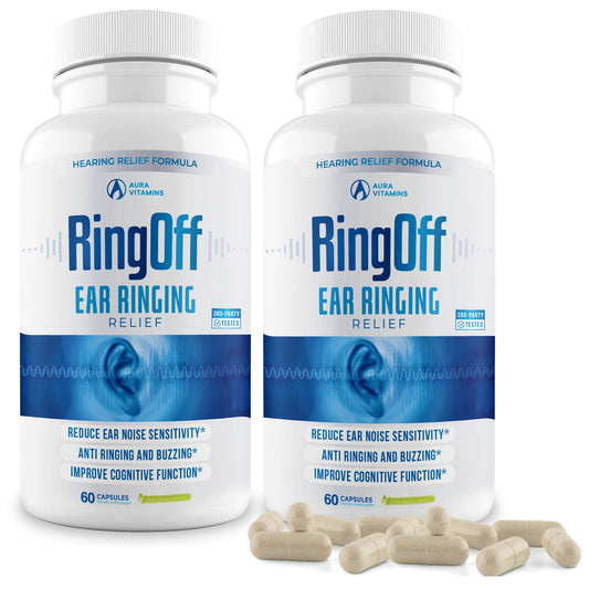 Ring Off bottle with 60 capsules