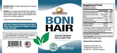 Ingredients listed on BoniHair Catalase bottle: Saw Palmetto, Biotin, Fo-Ti, PABA