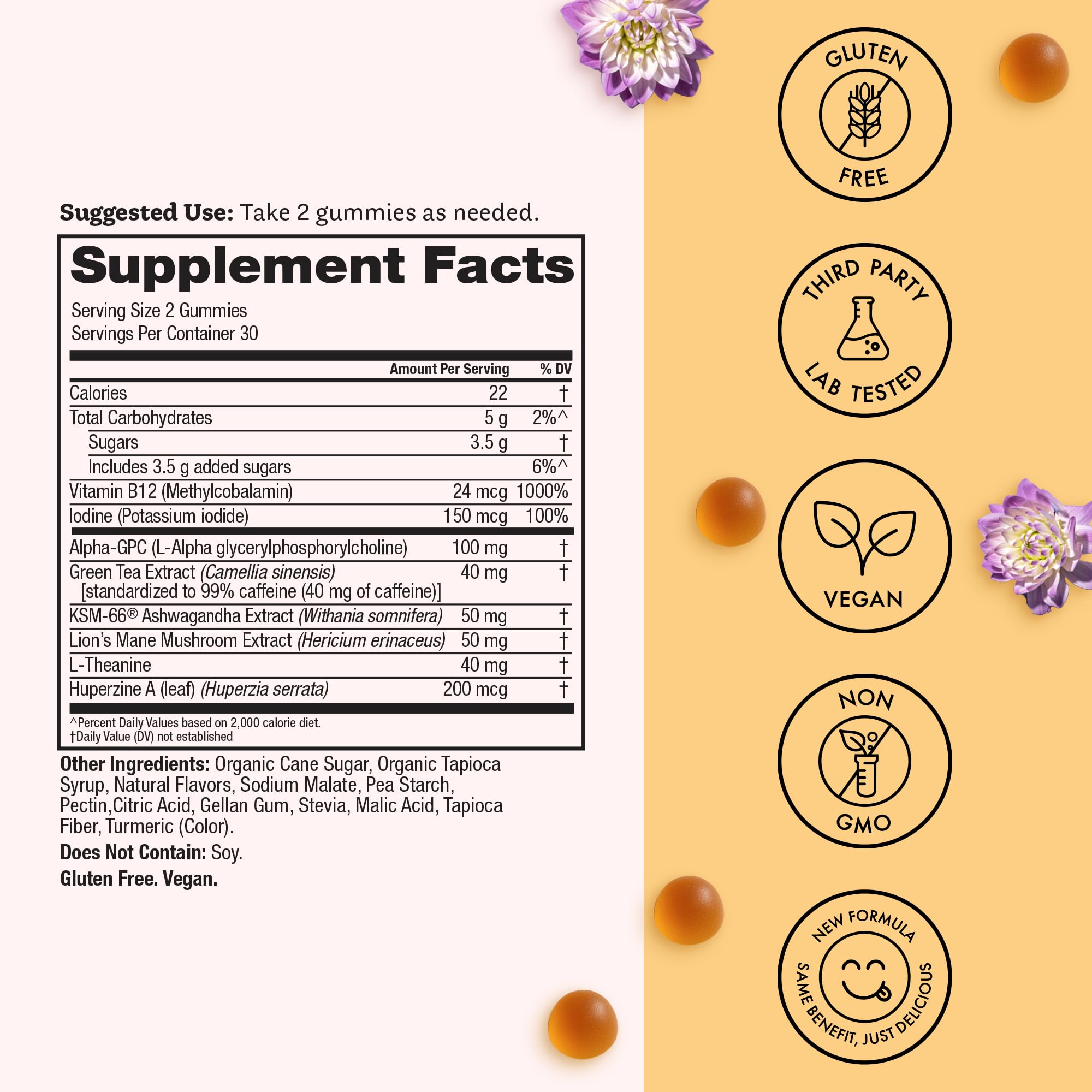 Alpha-GPC ingredient highlight for Rise Up gummies