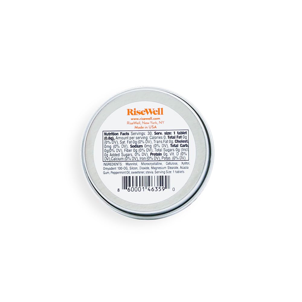 Hydroxyapatite enamel remineralization in RiseWell mints