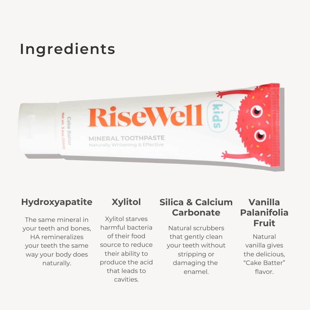 Safe to swallow toothpaste concept without fluoride for kids