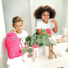 Natural ingredients label on RiseWell Kids toothpaste
