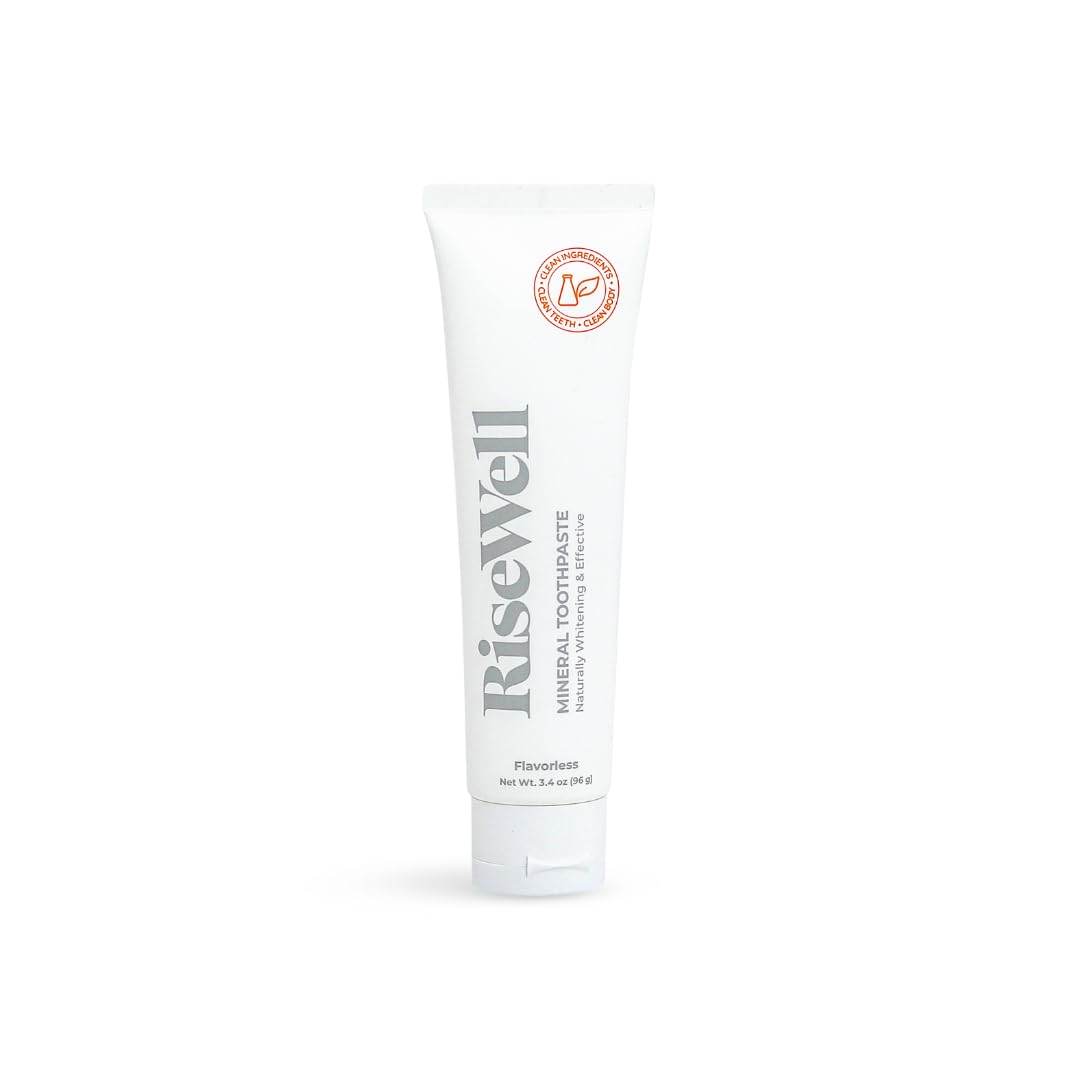 Packaging front view of RiseWell Mineral Unflavored Toothpaste