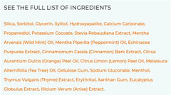 Natural breath-freshening toothpaste with peppermint and tea tree oils