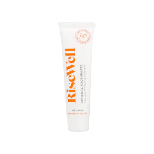 Travel-size RiseWell Mineral Toothpaste in Wild Mint