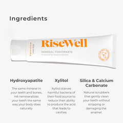 Proudly Made in the USA RiseWell toothpaste packaging