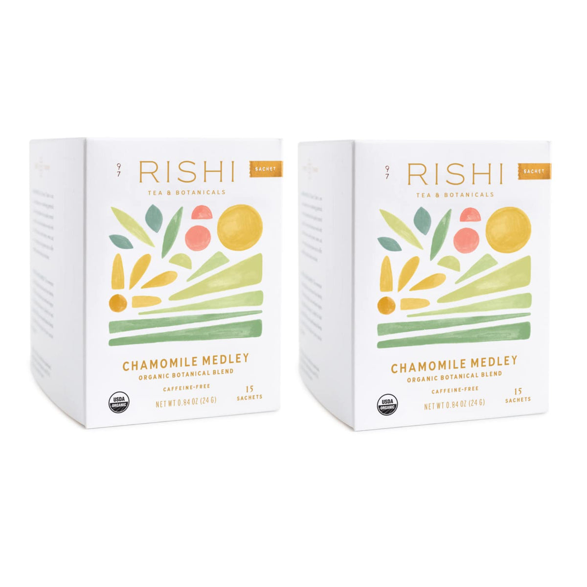 Rishi Chamomile Medley Tea pack of 2 with 15 sachets each