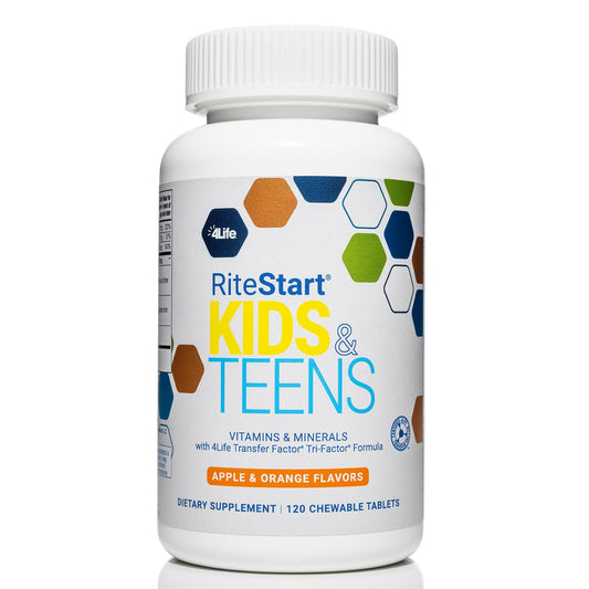 RiteStart Kids & Teens Apple Orange flavor chewable tablets front view