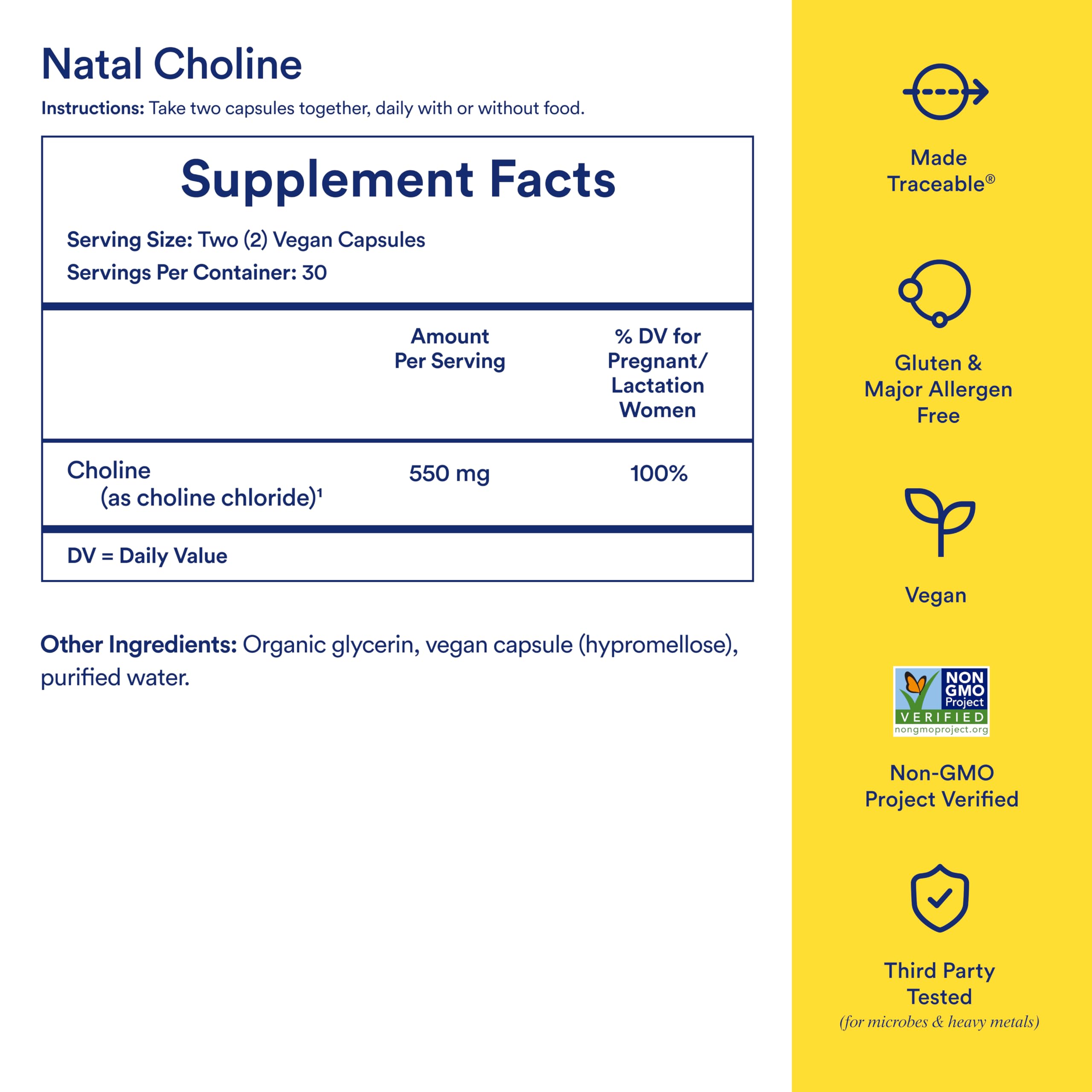 Brain health concept with Natal Choline