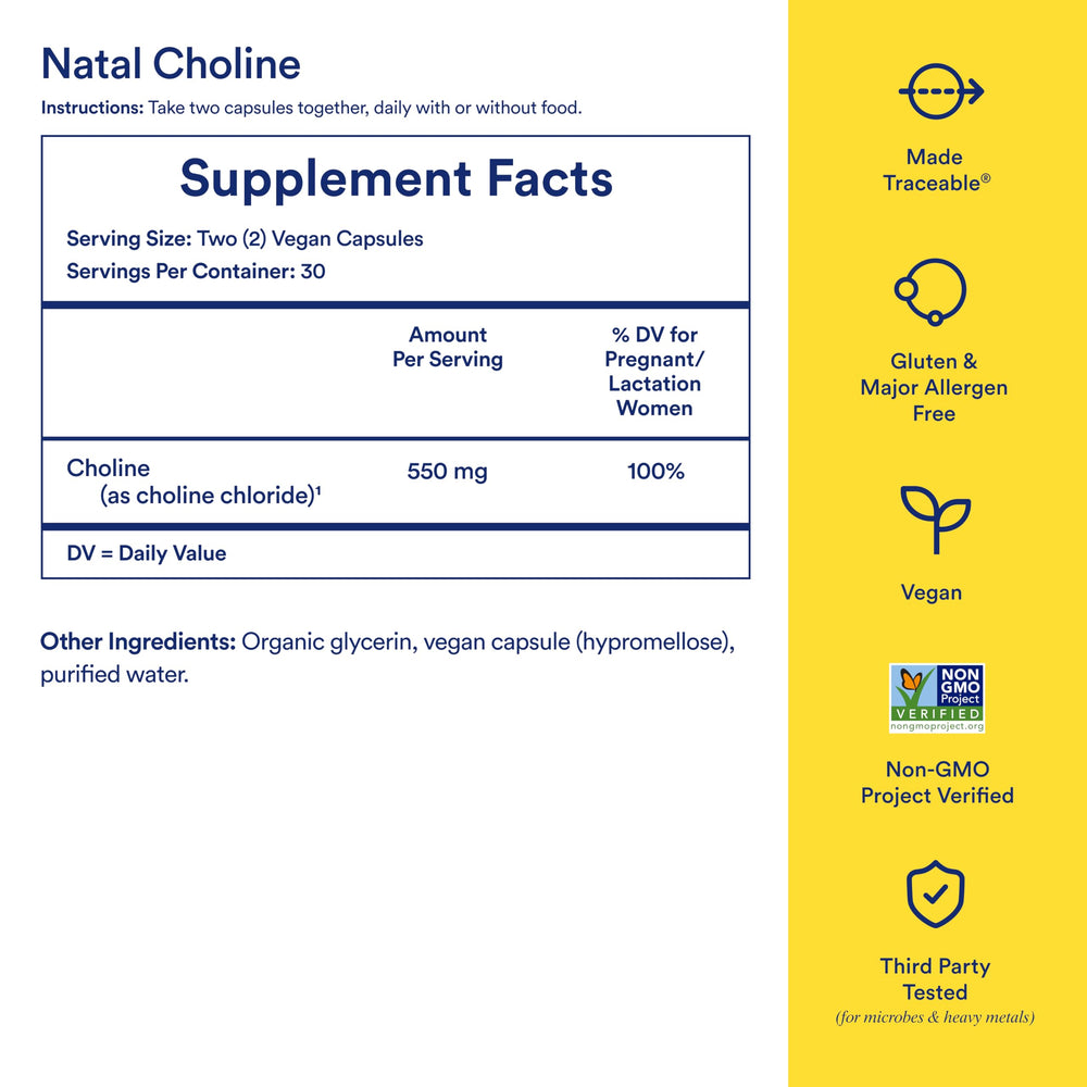 Brain health concept with Natal Choline