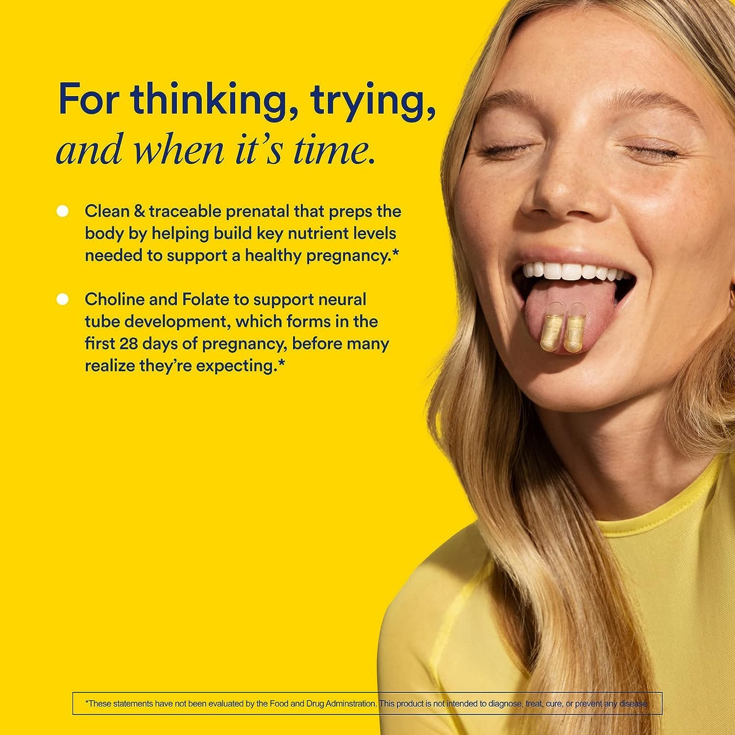Vegan prenatal multivitamin with citrus flavor