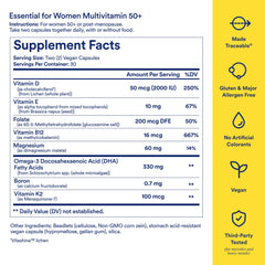 Ritual multivitamin Women 50+ capsules showcase omega-3 DHA benefits.