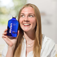 Riven Probiotic Mouthwash bottle angled view