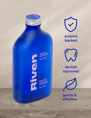 Riven Probiotic Mouthwash packaging label close-up