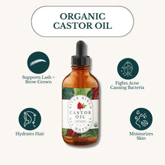 River Birch Castor Oil dropper pour for easy, controlled lashes and brows application.