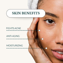 River Birch Castor Oil hair treatment close-up highlighting deep conditioning shine.