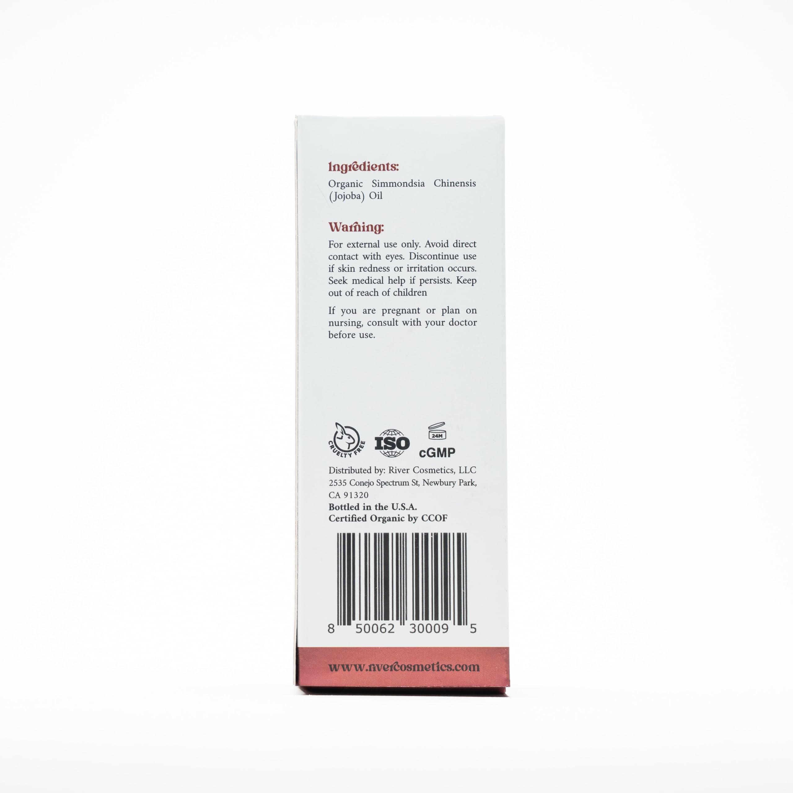 River Cosmetics Jojoba Oil pours smoothly for easy blend with essential oils.