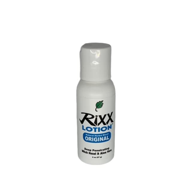 Rixx Lotion Original travel-size bottle offering on-the-go moisture and toning.