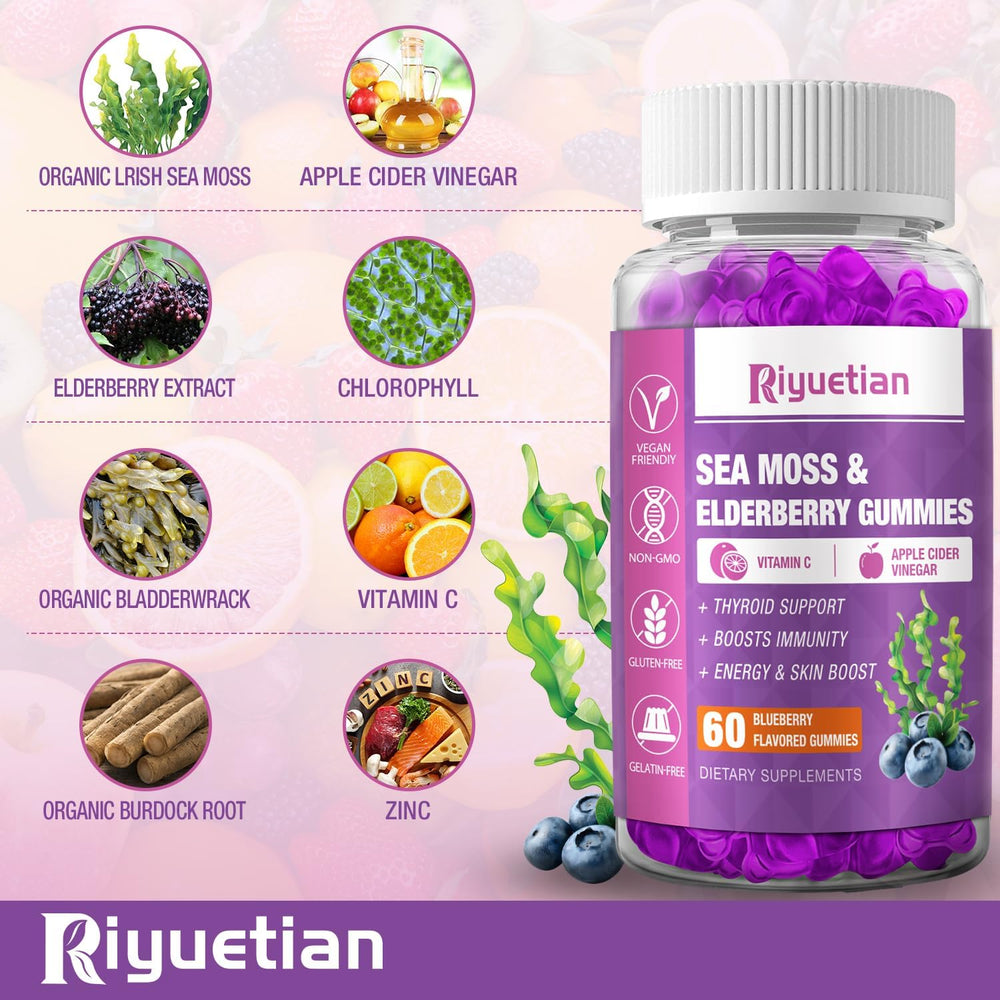 Vegan-friendly sea moss gummies