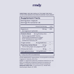 Rmdy 30 capsules bottle label