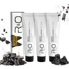 Front view of R&O Ageratum Whitening Toothpaste with Bamboo Charcoal 3.53 oz