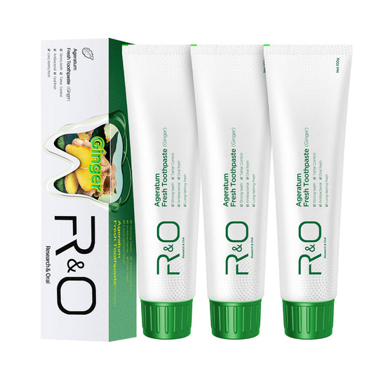 R&amp;O Ginger Mint Fresh Toothpaste packaging - front view