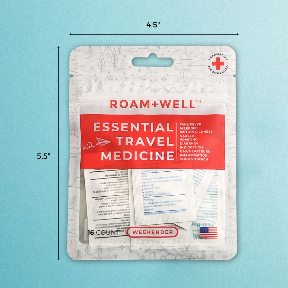 Roamwell childproof packaging close-up highlighting safety for families on the road