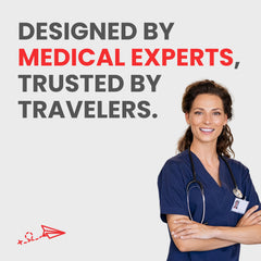 Roamwell waterproof pouch protects medications from moisture on the go.