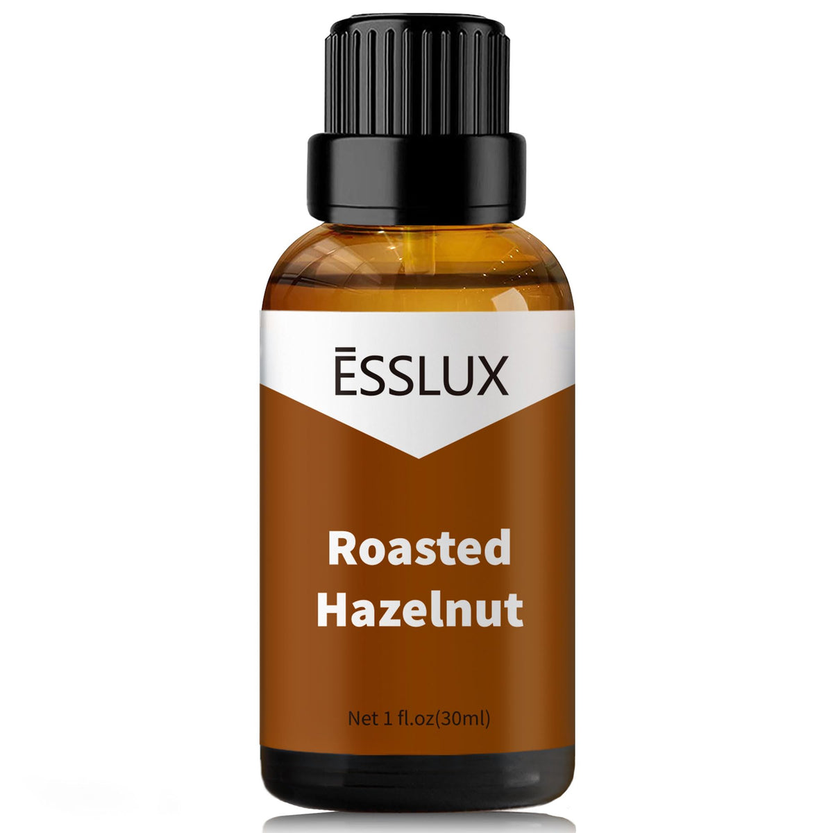 ESSLux Roasted Hazelnut Fragrance Oil in a 30ml amber glass bottle