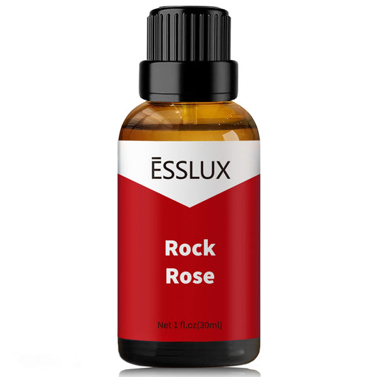 Rock Rose fragrance oil bottle with 30 ml amber glass
