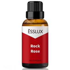 Rock Rose fragrance oil bottle with 30 ml amber glass