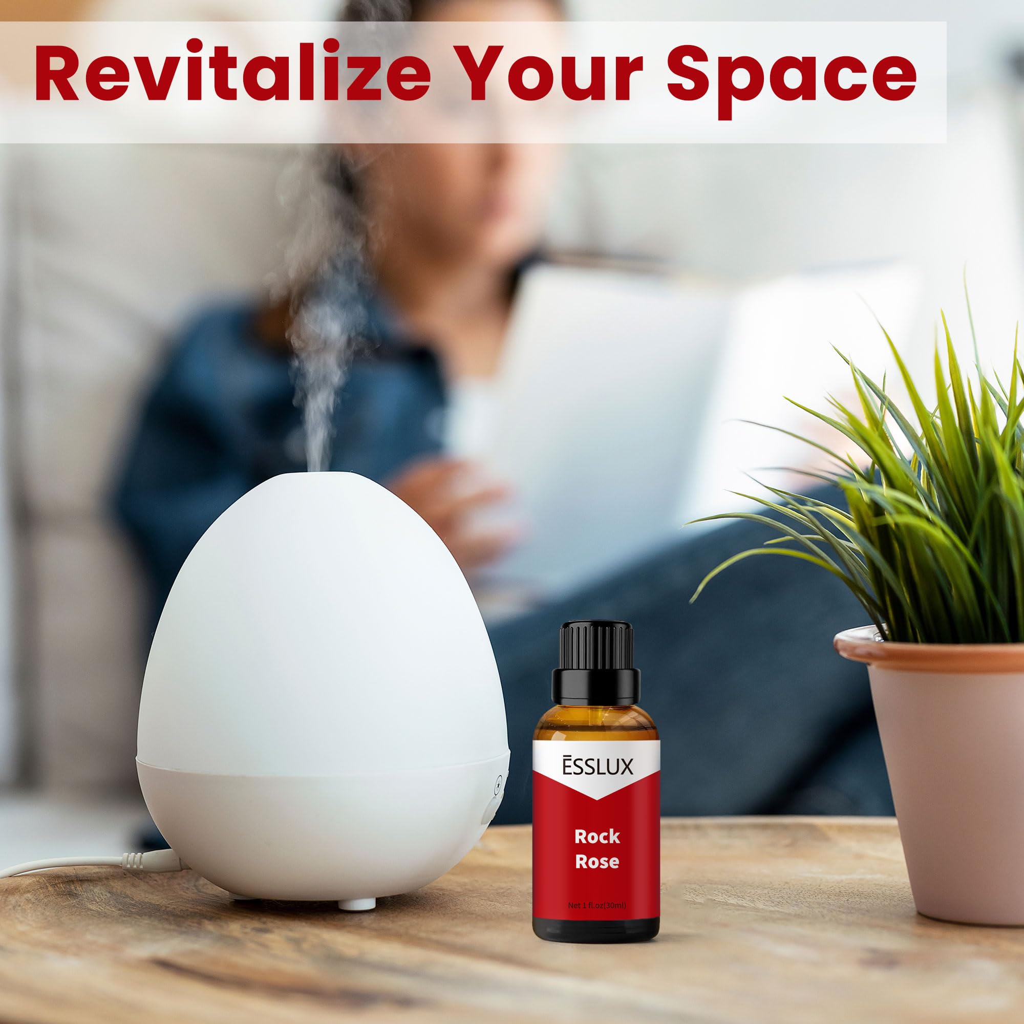 Aromatherapy diffuser releasing Rock Rose aroma