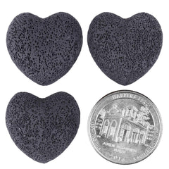 Porous dyed lava rock heart stones ready for diffusion