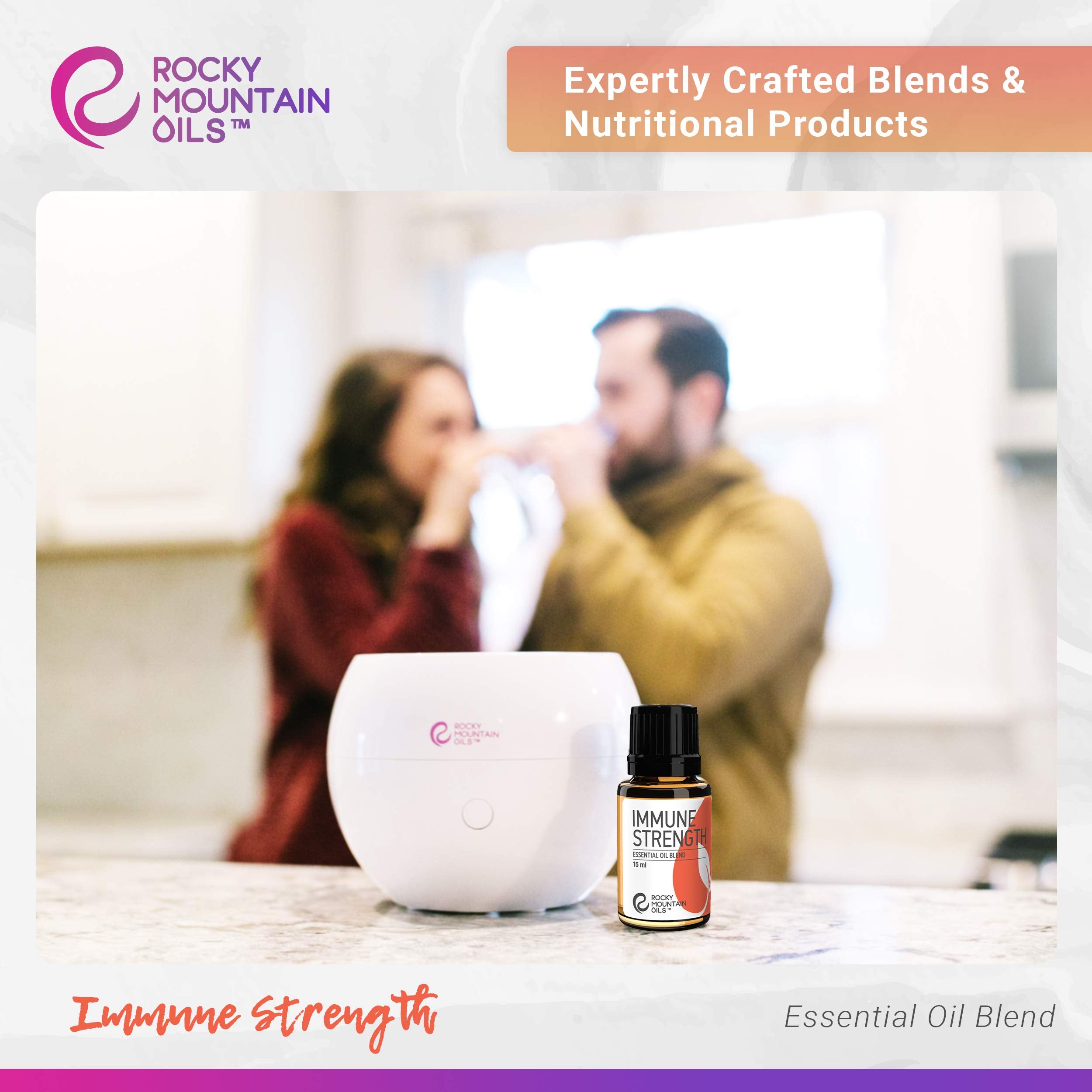 Packaging of Rocky Mountain Oils Immune Strength essential oil
