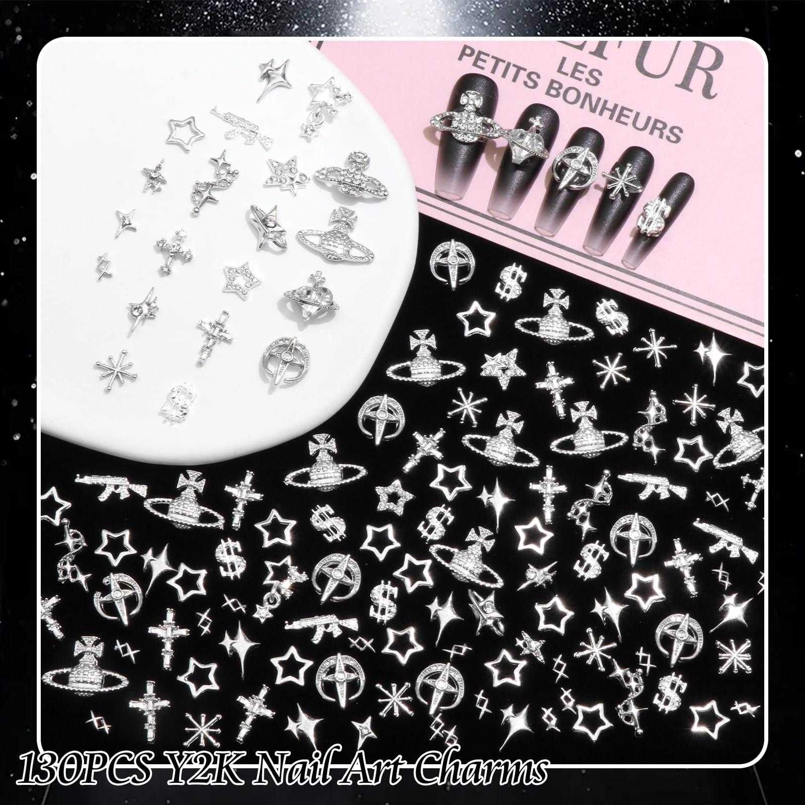 RODAKY saturn-planet charm sparks cosmic nail accents and crafts