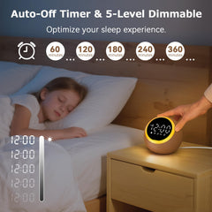 Rohent alarm clocks soft-sounds 30 calming sounds: varied options for sleep and relaxation