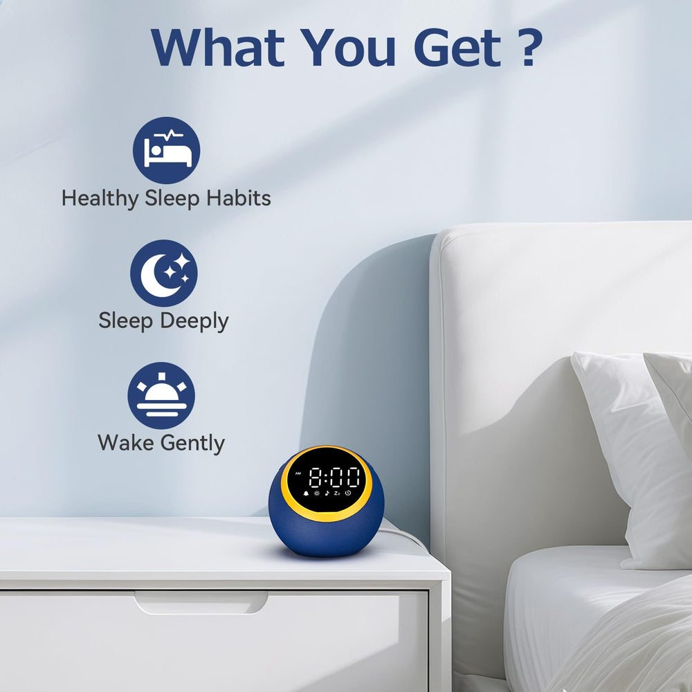 Rohent White Noise Sound Machine blue volume control for tailored levels